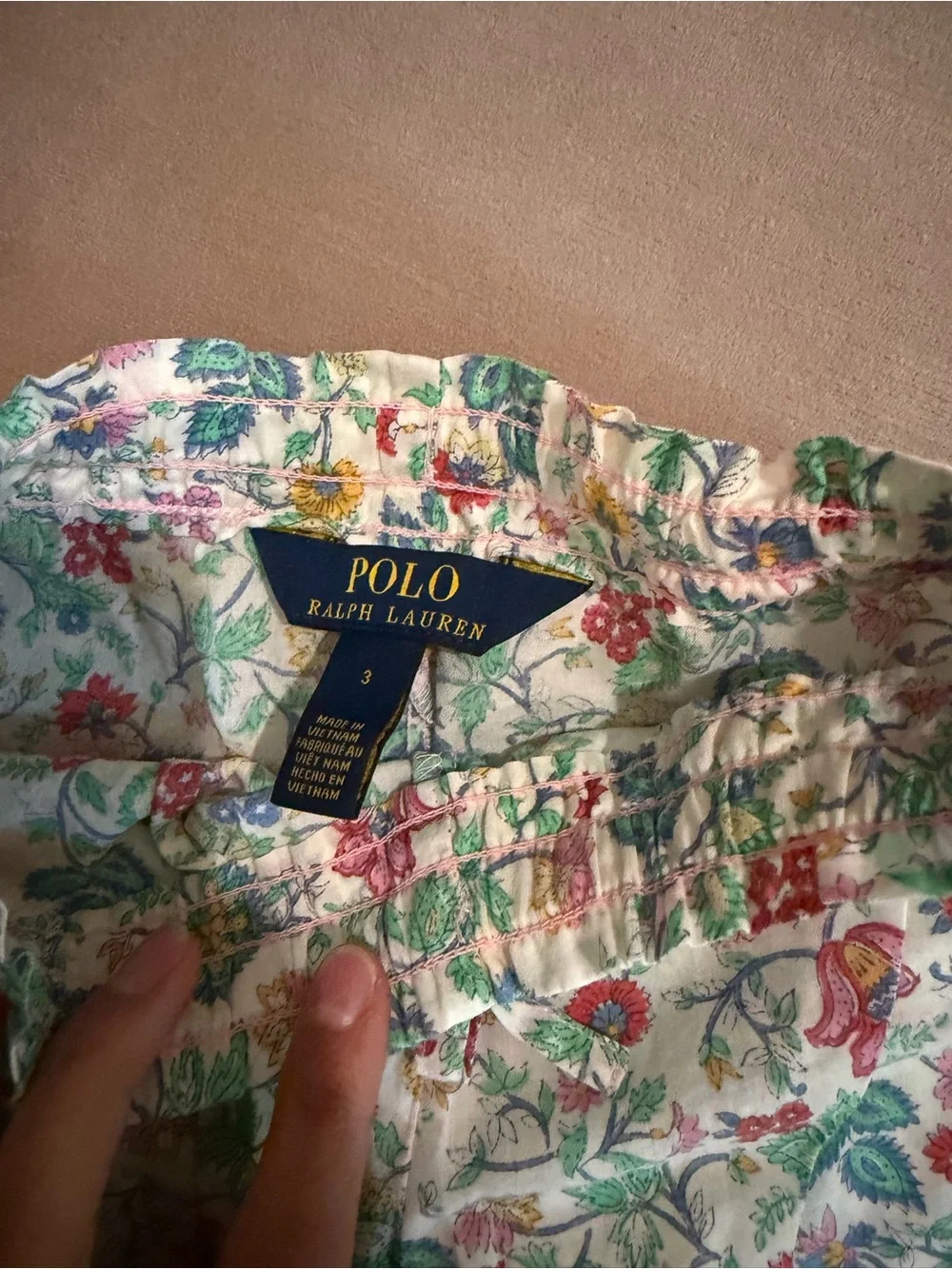 Ralph Lauren Girls Floral Ruffle Two-Piece Set